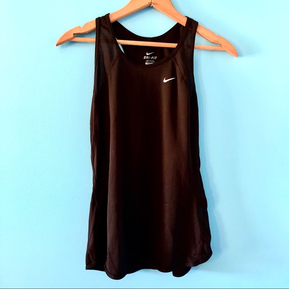 Black Nike Dri-Fit Tank Top Running Athletic - Picture 1 of 9